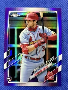 2021 USC54 Dylan Carlson Topps Chrom Update Rookie Debüt lila Refraktor RC - Bild 1 von 2
