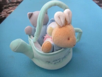 EDEN Peter Rabbit & Friends Watering Can w/ Plush Toys Beatrix Potter NEW - Image 1 of 4