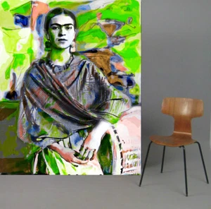 Motiv Frida Kahlo Aquarelle Indie XXL120x50 cm Acrylglas PopArt/Poster/StreetArt - Bild 1 von 3
