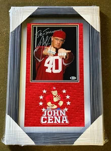 John Cena Signed & Inscribed "Dr. Of Thuganomics" Framed WWE 8x10 Photo BAS COA - Picture 1 of 3