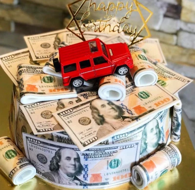 20 essbar Geld Dollar Esspapier Oblaten dekorieren Geburtstag Torte Kuchen - Bild 1 von 4