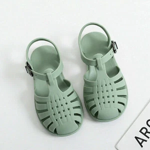 KIDS GIRLS BOYS FLAT SUMMER BEACH JELLY SANDALS CHILDREN FLIP FLOPS SHOES SIZE - Picture 1 of 16