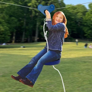 Zipline Kit for Kids and Adults 100ft Backyard Zip Line Heavy Duty with Safety - Bild 1 von 15