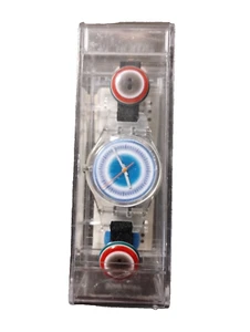 Swatch 2002 BUTTONED GK361S Swiss Made Rare Fast Shipping - Bild 1 von 4