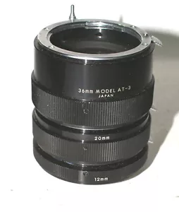 Vivitar 36mm Model AT-3 38mm,20mm,12mm Close Up Macro Tube Lens for Nikon F - Picture 1 of 4