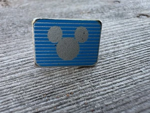 Disney Channel Retro Remake Logo Pin Blue Silvertone Mickey Head - Picture 1 of 4