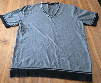 Murano Ultimate Modern Comfort 大号女式短袖 V 领灰色上衣 — 第 1/4 张图片