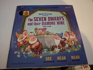 Disney Seven Dwarves & Their Diamond Mine 7" Vinyl Record with 24 page book - Picture 1 of 13