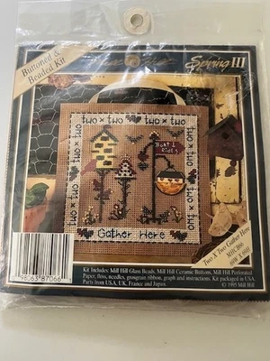 Mil Hill Buttoned and Beaded Kit Spring III NIP  Two x Two Gather Here 1995 - Bild 1 von 2