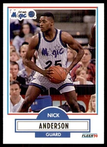 1990-91 Fleer Nick Anderson RC Orlando Magic #132 - Picture 1 of 2