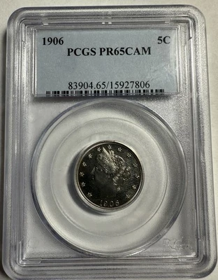 1906 Liberty V Nickel Proof -  PCGS PR65CAM - Very Nice Eye Appeal - (B1) - Image 1 of 3