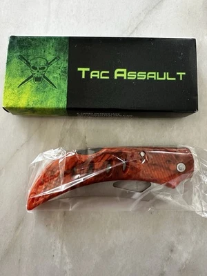 Navaja de bolsillo Tac Assault naranja compuesto bloqueo carpeta táctica 4" Foto 1 de 4