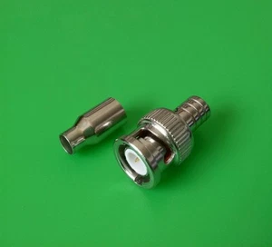 (QTY 10) BNC Male 2-PC Crimp-On Connector RG59/RG62 Teflon - Picture 1 of 1