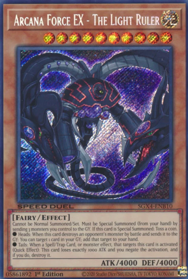 1X NM Arcana Force EX - The Light Ruler - SGX4-ENB10 - Secret Rare 1st Edition - Image 1 of 1