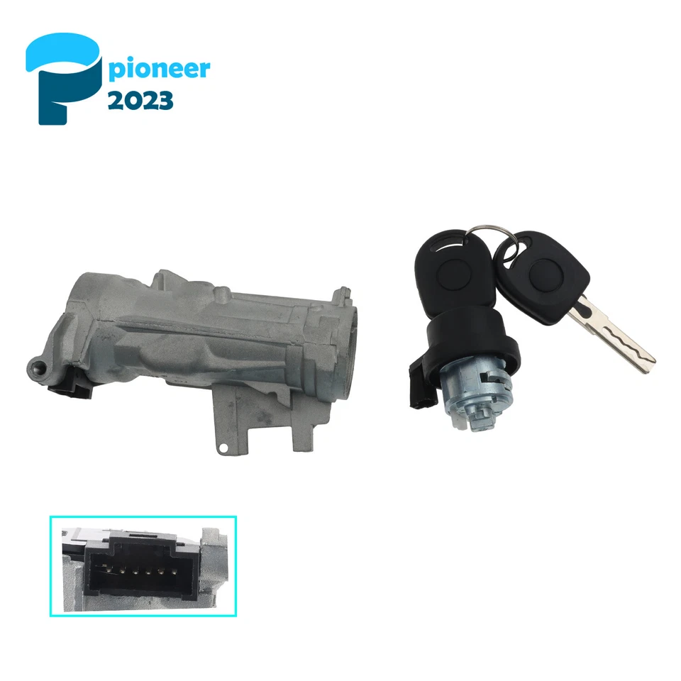 Interruptor de cilindro de bloqueo de encendido con llave de astillas para Jetta Golf Eos 06-11 ILA920 Foto 1 de 4