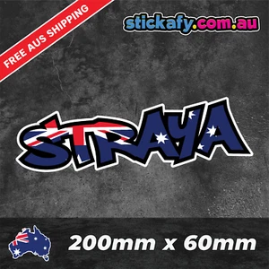 Straya Sticker Funny Laptop Car Window Bumper 4x4 Decal JDM Aussie Australia - Foto 1 di 4