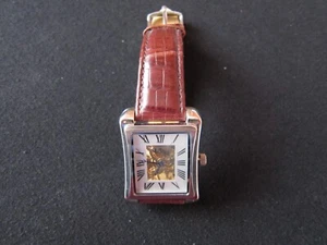 Armbanduhr Monte LoVis Skelett mit Lederband braun -Handaufzug- neuwertig - Bild 1 von 7
