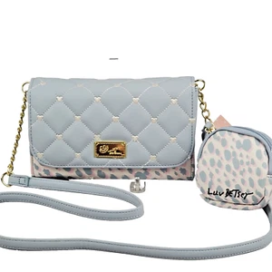 Luv Betsey By Betsey Johnson Crossbody Purse Embroidered Blue Multi LBFOLEY New - Picture 1 of 12