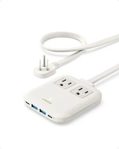 Anker Station de Charge Nano 6 en 1 2 Prises Bande d'alimentation 67W Chargeur USB-C 5 pieds - Photo 1 sur 6