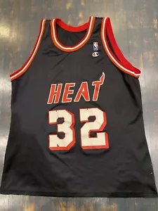 Vintage CHAMPION Miami Heat Harold Miner NBA Jersey Men’s 31x23” L/XL - Picture 1 of 5