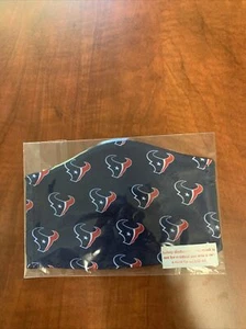 Houston Texans Face Mask Logo Toro Blue And Red Elastic Straps - Picture 1 of 2