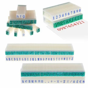 1 Set English Alphabet Letters Numbers Rubber Stamp Free Combination Diy - Picture 1 of 11