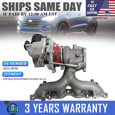 For Hyundai Tucson 1.6L Turbocharger Turbo B01 16399980016 28231-2B760 2016-2018 - Image 1 of 4