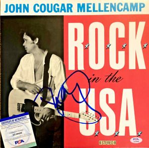 JOHN COUGAR MELLENCAMP Signed ROCK IN THE USA Vinyl RECORD Album PSA/DNA COA