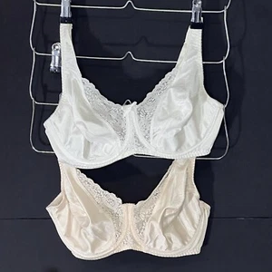 Playtex Signature Secrets 4422 Underwire Satin & Lace Bra Set Of 2 Size 36C - Picture 1 of 8