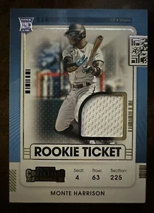2021 Contenders Monte Harrison RC Rookie Ticket Jersey #RTJ-MH - Bild 1 von 9