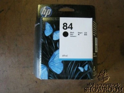New Sealed Box Genuine OEM HP 84 Black Inkjet Cartridge C5016 C5016A OCT 2014 - Image 1 of 3