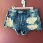 Agolde Parker Distressed High Rise Shorts   29