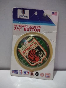 Vintage Cincinnati Bengals 3 1/2”Officially Licensed Button NFL Ohio Made in USA - Picture 1 of 3