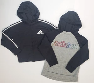 Lot of 2 adidas Youth Jackets 1-Zip Black 1-Pullover Multicolor Size Large 14 - Picture 1 of 10