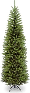 National Tree Company Artificial Pre-Lit Slim Christmas Tree Kingswood Fir 7.5' - Picture 1 of 13