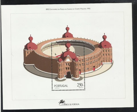 Portugal 1992 - 100 Years Bullfighting Arena Campo Pequeno S/S MNH Cover