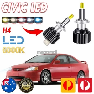 LED HEAD LIGHT For HONDA CIVIC 1992-2003 Bulb CANBUS H4 LOW / HIGH No ERROR - Picture 1 of 12
