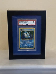 PSA/BGS Graded Pokémon Or Sports Card Frame - Black W/ Blue Foam - Picture 1 of 1