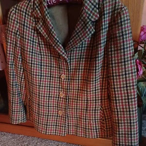 Vintage Rogant England Otterburn Tweed Pure New Wool Ladies Jacket - Picture 1 of 6