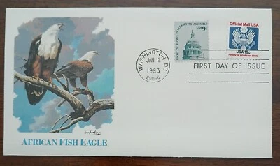U.S - 1983 - AFRICAN FISH   EAGLE   - FDC - Image 1 of 2