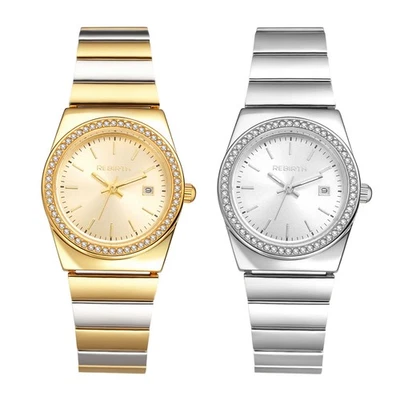 Casual Quartz Analog Wrist Watches for Women Stainless Steel Band Date Luminous - Image 1 of 4