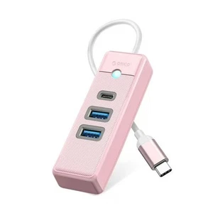 ORICO USB C Hub 3 Ports USB 3.1 to USB 3.0 Adapter Pink with 0.5ft Cable - Picture 1 of 8