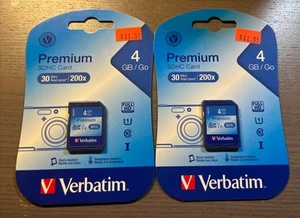 Verbatim Premium SDHC Card 4GB #96171 1706 Lot Of 2 Brand New - Picture 1 of 2