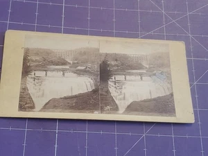 Genesee Falls At Portage New York E Anthony Stereoview Circa 1860s - Picture 1 of 8