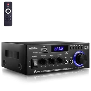 AK45 Pro Verstärker Home Audio Stereo Receiver mit Bluetooth 5.0, max 400W, 2... - Bild 1 von 7