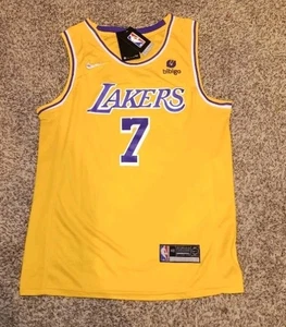 Camiseta deportiva de baloncesto mediana Carmelo Anthony Los Angeles Lakers amarilla de la NBA nueva  - Imagen 1 de 2