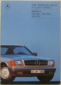 Mercedes Benz 420 SEC 500 SEC 560 SEC 1988-89 UK Sales Brochure - Picture 1 of 1