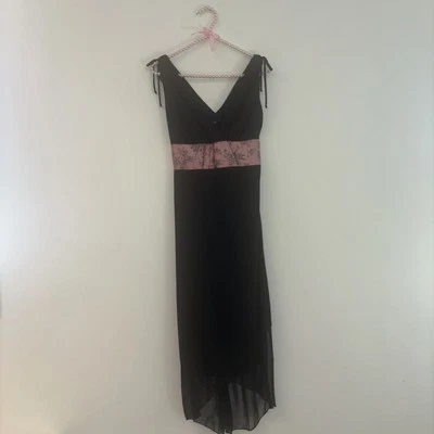 Ruby Rox Y2k Babydoll Dress sz M Floral Pink Fairy Pinup Coquette Midi fitted  - Image 1 of 4