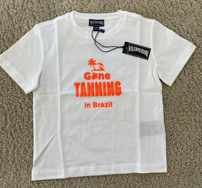 NUEVO CON ETIQUETAS 100% Auténtica Camiseta VILEBREQUIN BRASIL - NIÑOS - 6 AÑOS - BLANCA Foto 1 de 4
