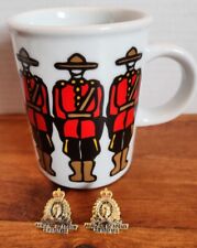 Marc Tetro Artwork Canadian Coffee RCMP Mug and 2 RCMP pins